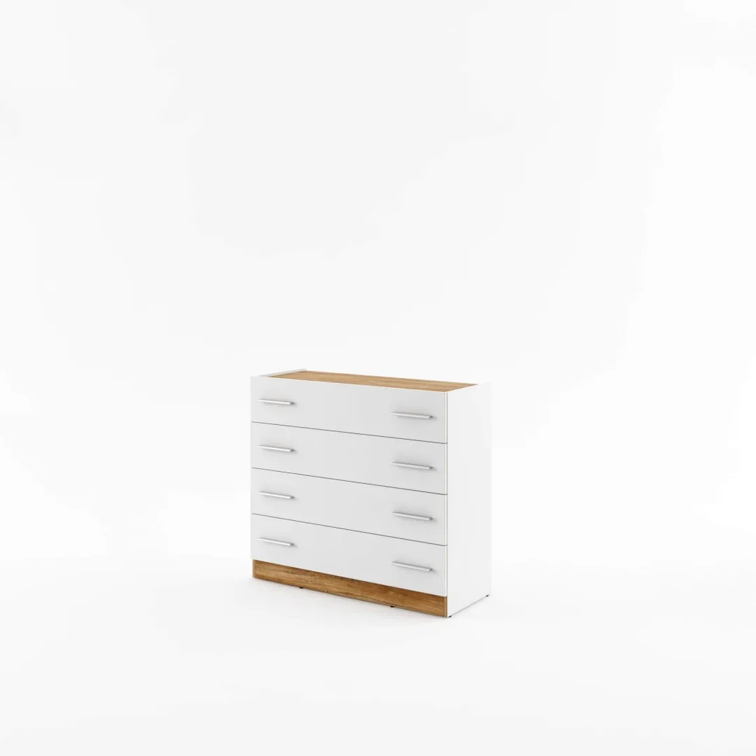 Komoda 100 cm DENTRO biały / dąb Stirling