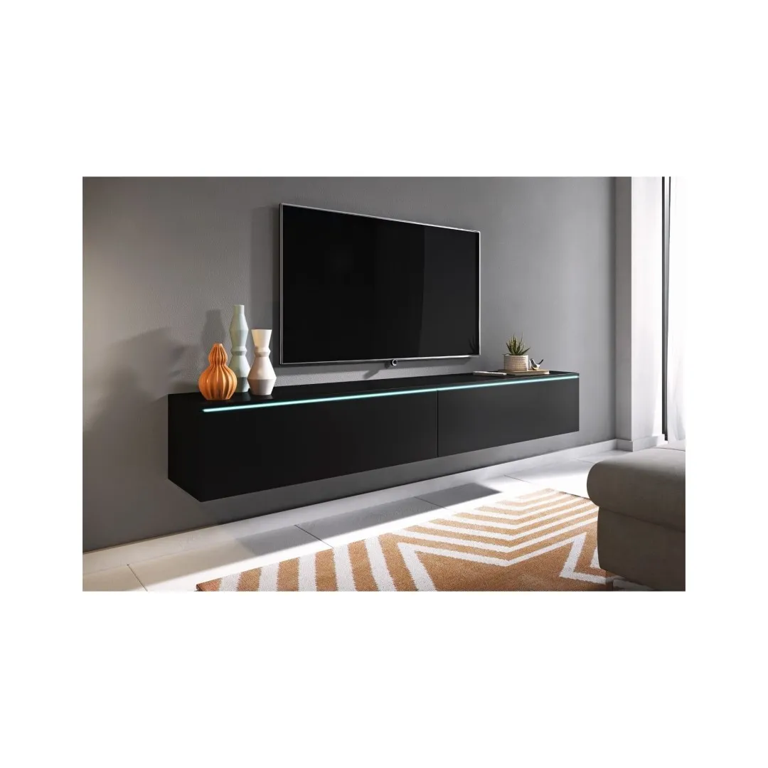 Szafka pod telewizor DONNA 180 cm czarny grafit