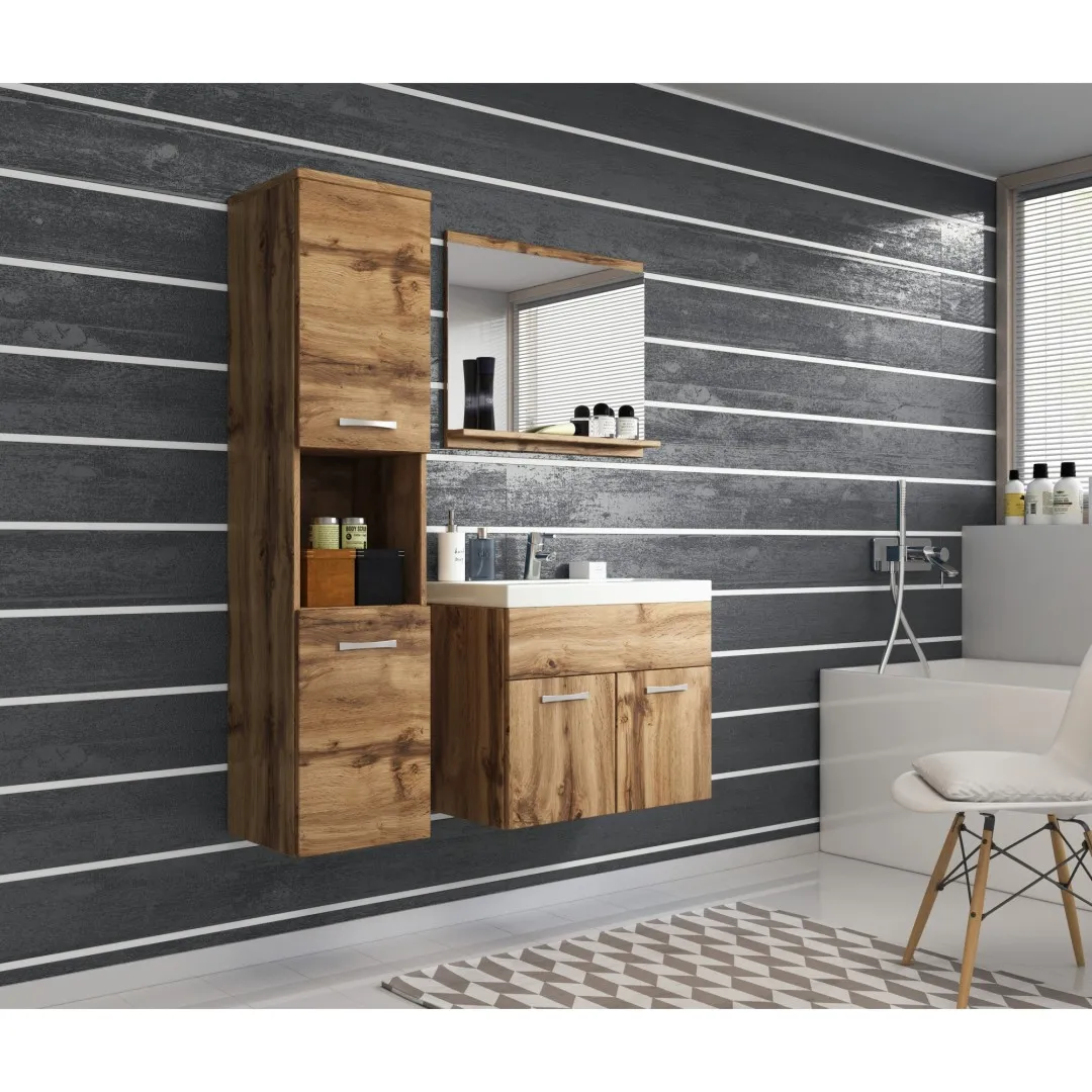Komplet mebli łazienkowych w kolorze dębu - Montreal