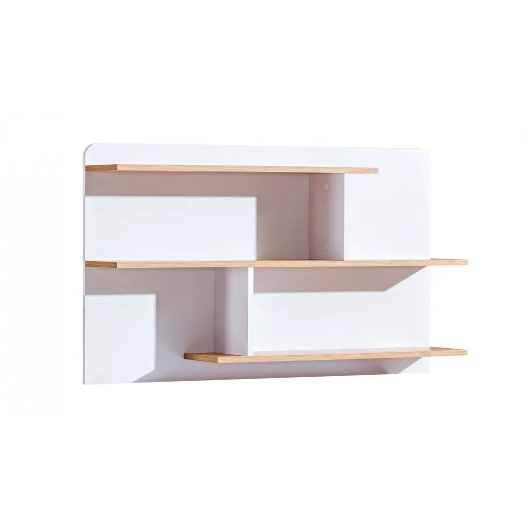 Wisząca półka 110 LORETO Dąb Nash / Biały Brylantowy