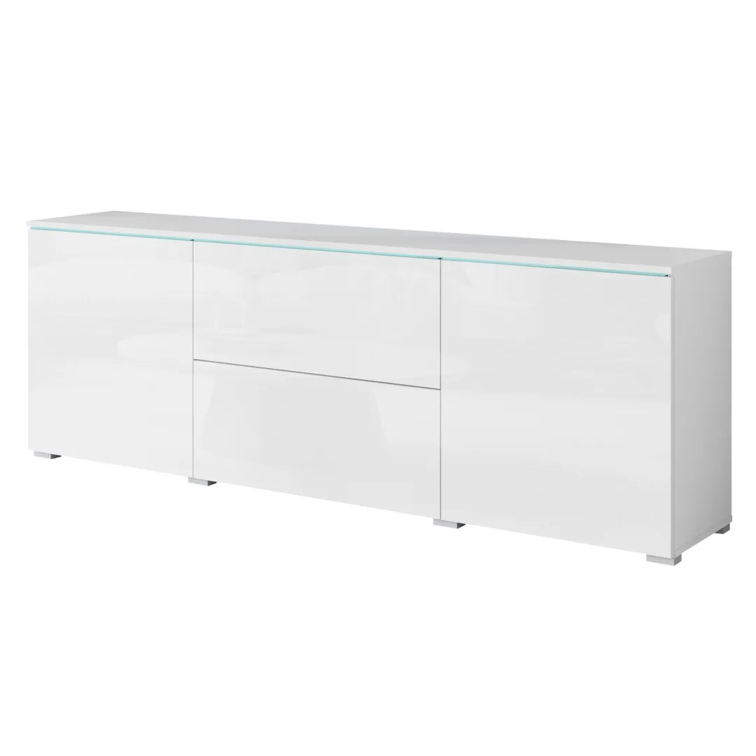 Komoda VEVE 180 cm z frontami w połysku