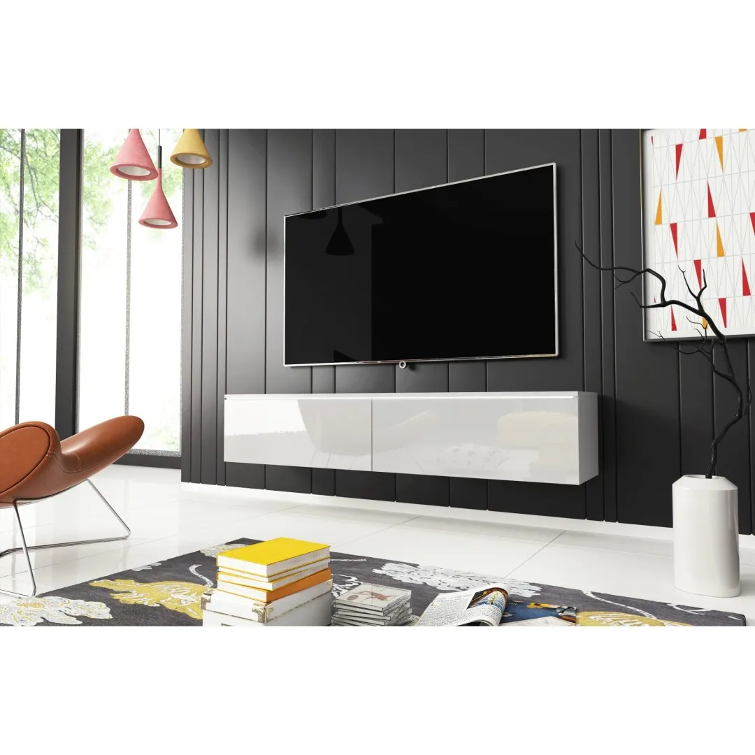 Szafka RTV "DIDI", 140 cm, kolor biały
